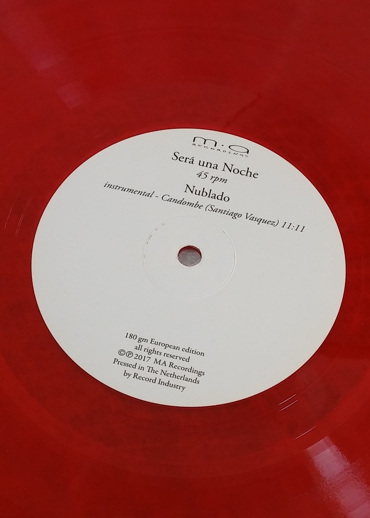 Sera una Noche 45rpm 180gm EP Red Vinyl Edition